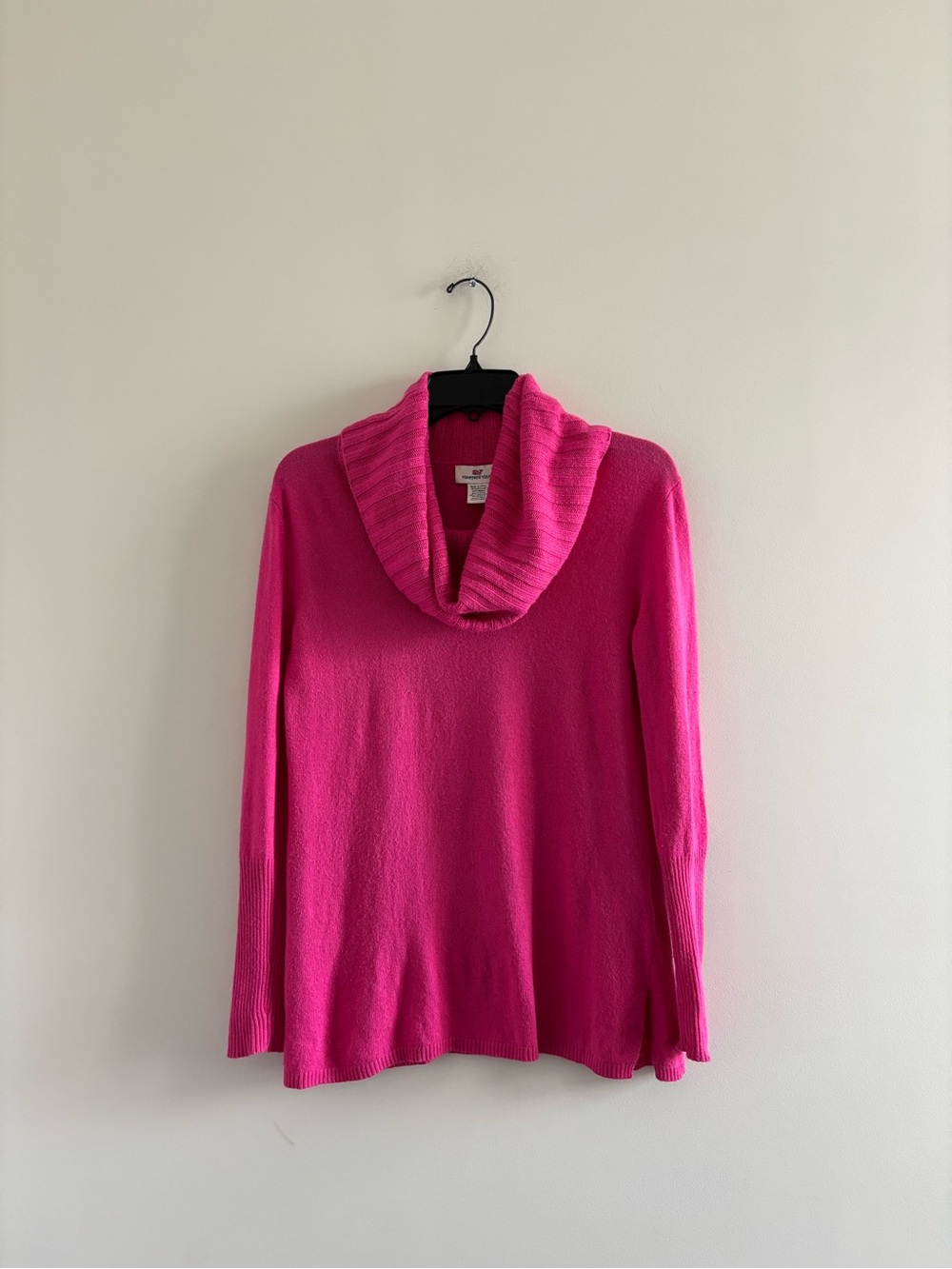 Vineyard Vines Sweater Cowl Neck Pink Wool Cashmere Womens XS Preppy Barbiecore